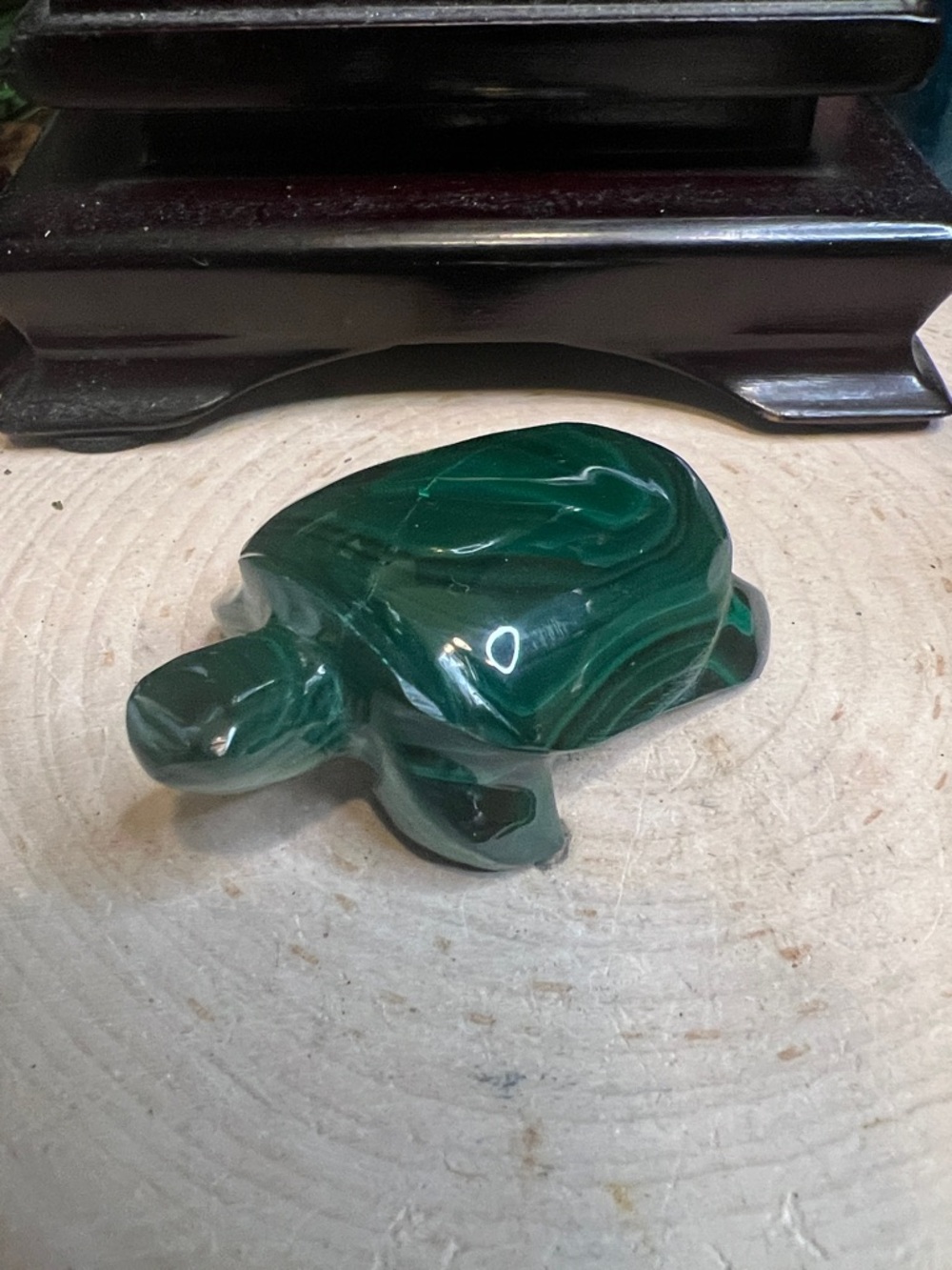 Malachite Turtle Carving